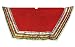 56" Stylish Red Christmas Tree Skirt with Striped Ribbon Trim