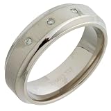 Bague - Homme - Titane 3.5 Gr - Diamant