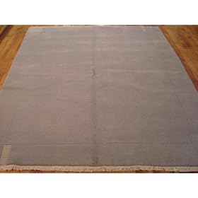 7x8 Blue Hand Knotted Wool Modern Tibet Rug by Heritage Unlimited