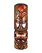 19 Inch Pacific Island Wooden Wall Mask Tiki Parrot