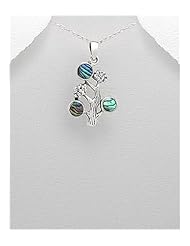 Tree Shell Pendant Necklace In 92.5 Sterling Silver
