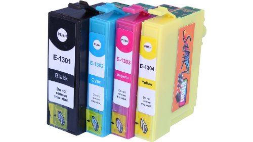 Start – 4 Ersatz Chip Patronen kompatibel zu T1301, T1302, T1303, T1304, Schwarz, Cyan, Magenta, Gelb für Epson Stylus Office B42WD, BX320FW, BX525WD, BX535WD, BX625FWD, BX630FWD, BX635FWD, BX925FWD, BX935FWD, SX525WD, SX535WD, SX620FW, Workforce 525, 630