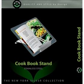 NewlineNY Stainless Steel Cookbook Stand with Glass Protector