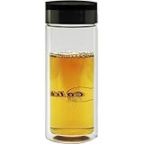Sun's Tea (Tm) Stylish Cold/hot 18oz Spill Proof Ultra Clear Strong Double-wall Glass Travel Mug/cooler Glass/thermal Glass with Premium Black/Stainless Steel Cap. Ideal for Icy Cold Soda, Water, Iced Tea, Lemonade, or Hot Tea and Coffee