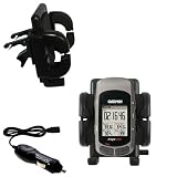 Garmin Edge 305 Auto Vent Holder with Car Charger - Uses Gomadic TipExchange