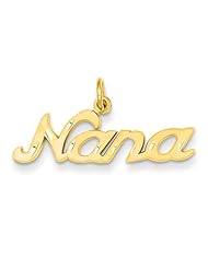 14k Yellow or White Gold Nana Charm