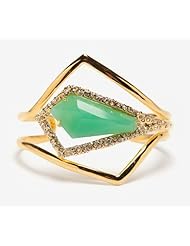 Alexis Bittar 18k Gold Plated Chrysoprase Layered Cuff $245+tax.