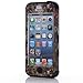 KINGCOOL(TM) 3-Piece Real Tree Camouflage Camo Design Hybrid High Impact Protective Case Combo for Apple iPhone 5C (Black)