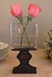 Truet Rustic Cast Iron and Glass Vase
