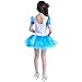 Jastore Girls Princess Crystal Shoes Print Dance Dress Ballet Leotard Tutu Dress