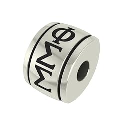 Phi Sigma Sigma Barrel Sorority Bead Fits Most Pandora Style Bracelets Including Pandora Chamilia Biagi Zable Troll and More. High Quality Bead in Stock for Immediate Shipping