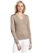 Minnie Rose Women's Suede Patch V-Neck Pullover