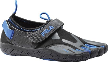 Fila Skele-Toes EZ Water Shoe (Toddler/Little Kid/Big Kid),Black/Castlerock/Turkish Sea,4 M US Big Kid