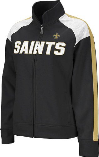 New Orleans Saints Womens Reebok Bonded Full Zip Track Jacket - M