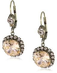 Sorrelli " Andalusia" Peach Crystal, Silk and Light Colorado Rhinestone Earrings