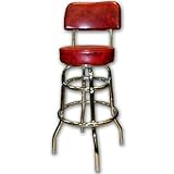 Double Ring Wine Bar Stool With Back