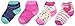 Stride Rite Little Girls 4 Pack Pom Heart QTRS, Ivory,Sock Size 8-9.5/Sock Size 13-4