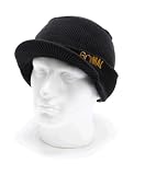 Animal Mens Peaked Beanie Hat - Raven Grey