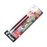 Pilot Refill for G2 Gel, Dr. Grip Gel/Ltd, ExecuGel G6, Q7, Fine Point Tip, Red, 2/Pack, PK - PIL77242