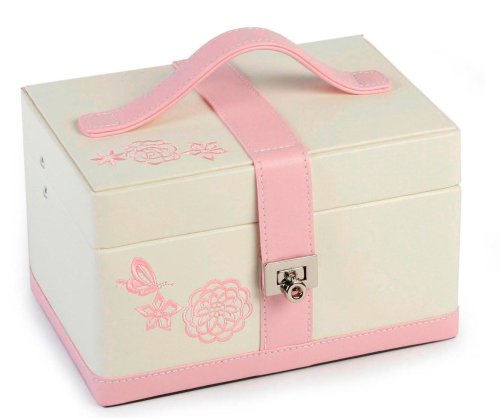 Jewellery Box “Butterfly/Flowers” Embroidered