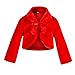 SK Studio Girls Princess Faux Fur Flower Bolero Shrug Party Wedding Dress Up Red