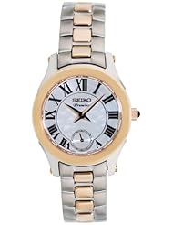 Seiko Womens SRKZ72 Premier White Dial Two-Tone Stainless Steel Watch