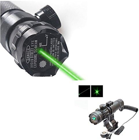 baoshu1889 multi-function emergency 532nm Tactical Green Laser Sight Hunting Rifle Dot Scope with On/off Swith Picatinny/weaver Mounts + Barrel Mount