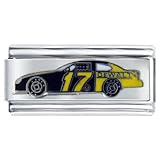Nascar Car #17 Superlink Licensed Sports Italian Charms Bracelet Link