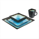 Kon-Tiki 16 Piece Dinnerware Set in Turquoise