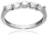 14k White or Yellow Gold 5-Stone Shared Prong Diamond Ring (1/2 cttw, I-J Color, I1-I2 Clarity)