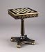 AA Importing 46638 Chess Table - Black with Antique Gold Trim