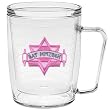 Bat Mitzvah Star of David 18 oz Insulated Coffee Mug, Clear