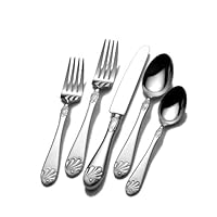 Wallace Swirl Shell 18/10 45-Piece Flatware Set, Service for 8