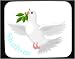 Mouse Pad with dove, shalom, peace