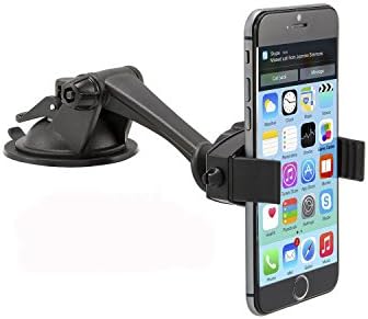 Hello2C Windshield Dashboard UniversalMini Car Mount Holder Cradle for All Smartphones,Including IPhone 4, 4S, 5, 5S, 5C 6 6Plus Samsung Galaxy S3, S4, S5 Galaxy Note 2, 3 LG, G2 Motorola Moto X Droid HTC One, Nexus 5
