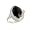 Sterling Silver Fancy Marquis Cut Black Cubic Zirconia Ring by Crislu, Size 5