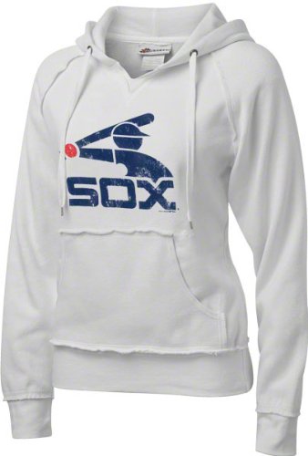 Chicago White Sox Women's Cooperstown White Brushed Fleece Hooded Pullover Sweatshirt