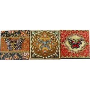 Butterfly Trio Brooch Note pad assortment: Jeweled Mini Notepad, Punch Studio