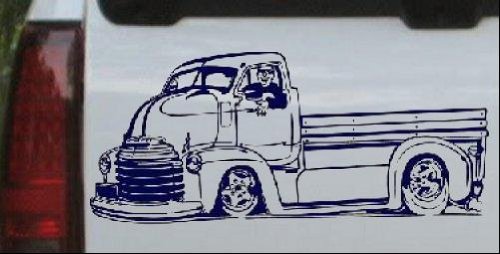 Best Price 12in X 5.3in Navy -- Classic Muscle Truck Shop Garage Decals Car Window Wall Laptop Decal Sticker