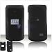 Black SOLID SNAP-ON COVER HARD CASE PHONE PROTECTOR for ZTE C88 C-88 MetroPCS