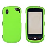 iFase Brand Pantech Hotshot P8992 Cell Phone Rubber Neon Green Protective Case Faceplate Cover