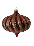 Barcana Giant 6-Inch Shatterproof Red Onion Shape Ornament, Set of 2
