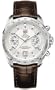 Men's Grand Carrera Automatic Chronograph Silver Dial Brown Alligator