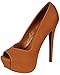 Breckelles Women's Jenifer-11 Peep Toe Nubuck Heels Pumps