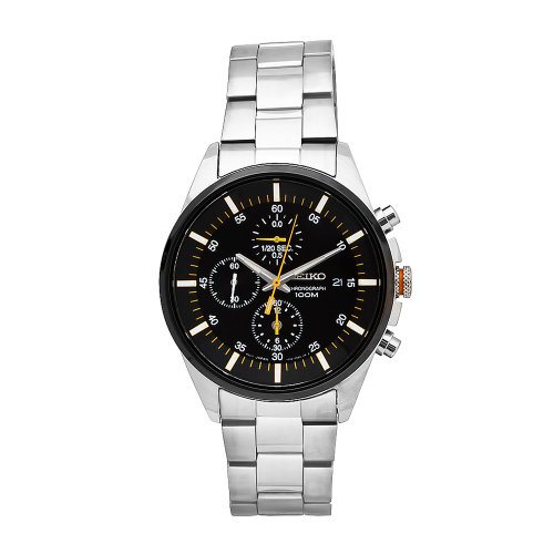 Seiko Men's SNDC85 Stainless Steel Analog with Black Dial Watch