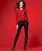 INC International Concepts Petite Coat, Double Breasted Ponte Knit Glamourous Red P/P