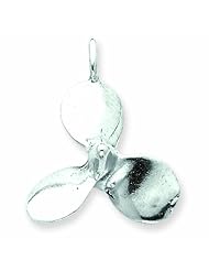 Genuine .925 Sterling Silver 3D Antiqued Large Boat Propeller Charm 3.7 Grams.100% Satisfaction Guaranteed.