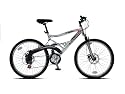 Boss Silver Streak Alloy Dual Suspension 26" 21 Speed Double Disc Brakes Mens Bike