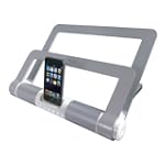 Lifeworks IH-A711SS Laptop Silver/ White Stand with iPod Dock and Speaker