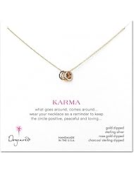 Dogeared Tiny Sparkle Karma Necklace, Mixed Metal